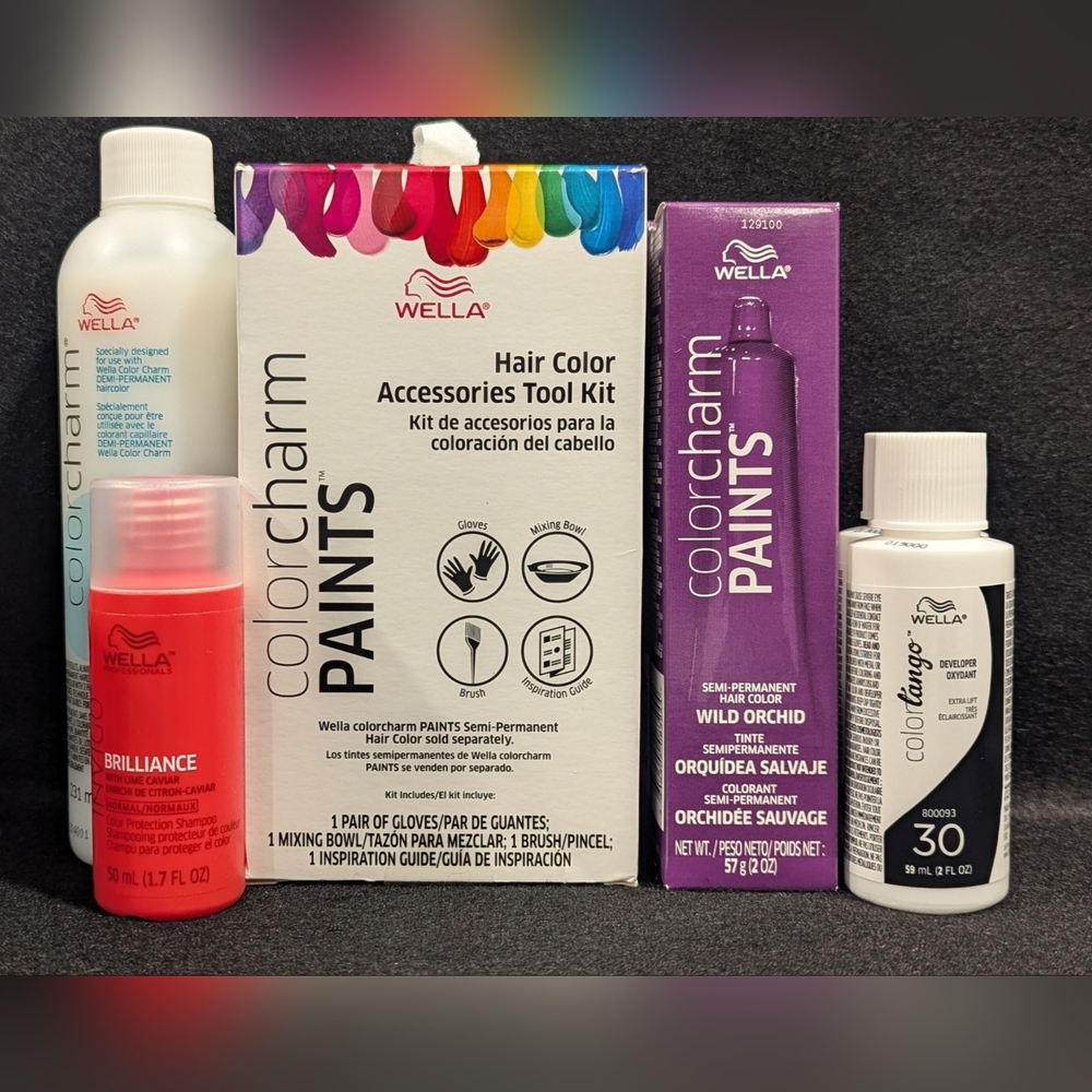 Wella Color Charm Paints in Wild Orchid x2 Developer Tools & More NIB